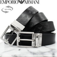 EMPORIO ARMANI エンポリオアルマーニ リバーシブルレザーベルト フリーカット ブラック Y4S502 Y221E ア…