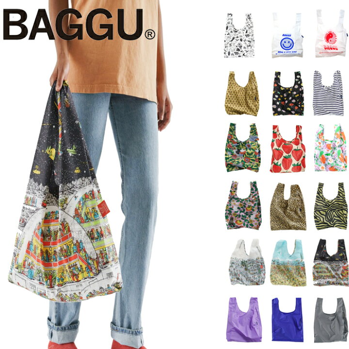 楽天市場 Baggu バグゥ エコバッグ Mサイズ 全16デザイン Standard Baggu スタンダードバグー ショッピングバッグ レジバッグ メール便可 Men S Jack