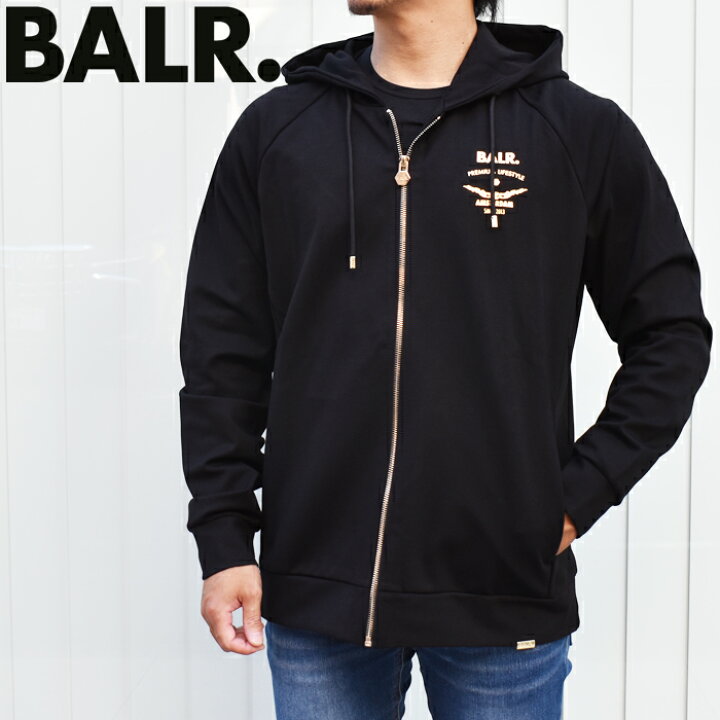 楽天市場】BALR. ボーラー ジップアップパーカー Jet Black/ブラック  
