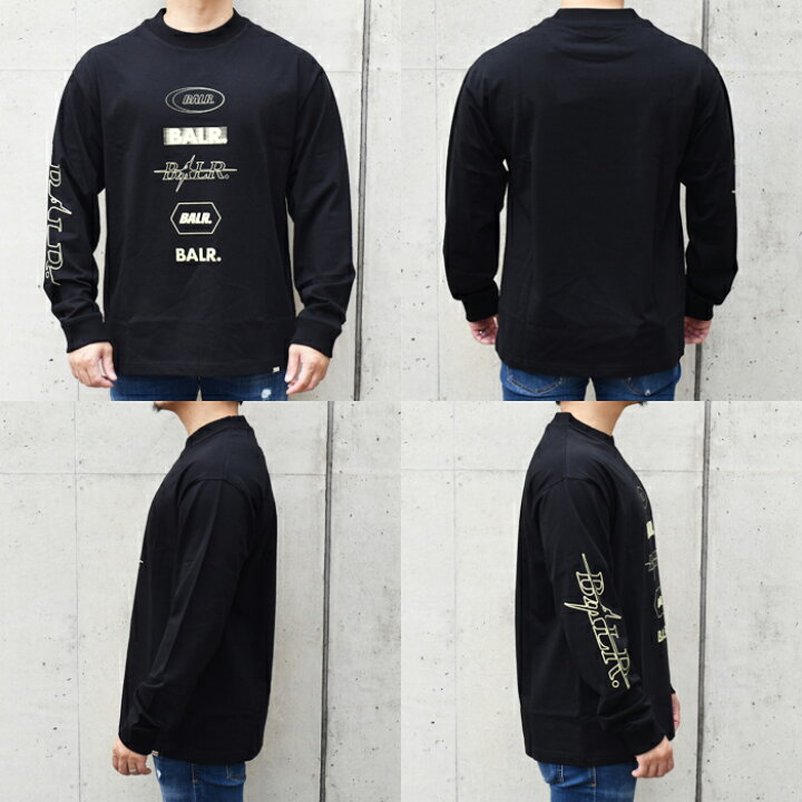 楽天市場】BALR. ボーラー ロングTシャツ ロンT ブラック ロゴプリント 