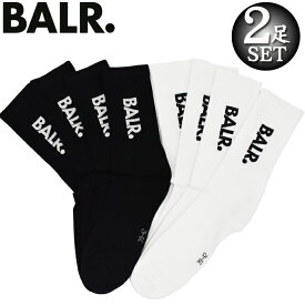 BALR. ボーラー ソックス 靴下 2足セット 全2色 B10037 クルーソックス ロークルーソックス 靴下 ロゴ入り BALR. SOCKS 2-PACK