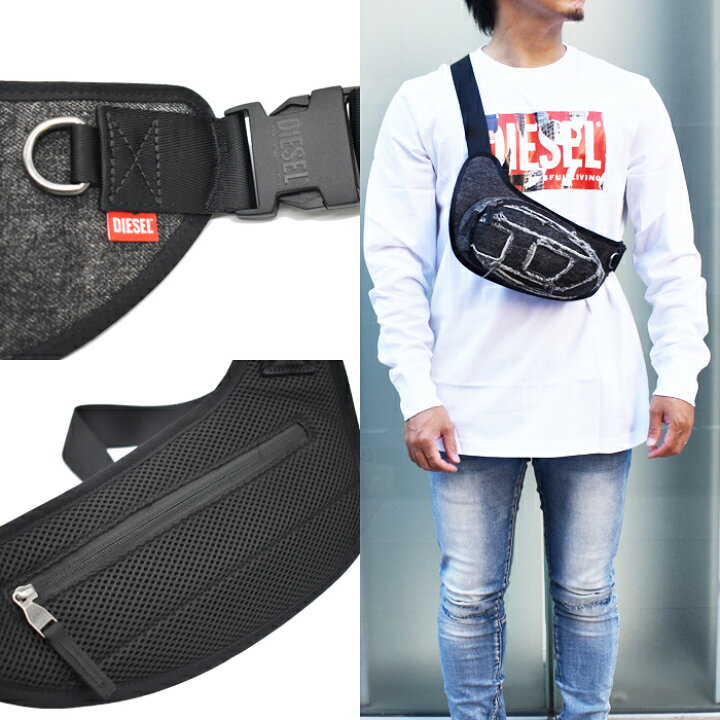楽天市場】DIESEL ディーゼル ボディバッグ ショルダーバッグ ブラック 