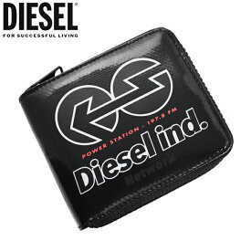 DIESEL ディーゼル ラウンドファスナー二つ折り財布 小銭入れ付 ブラック HIRESH XS ZIPPI X08996 P4635 T8013 ディーゼル 財布 diesel 財布 メンズ レディース