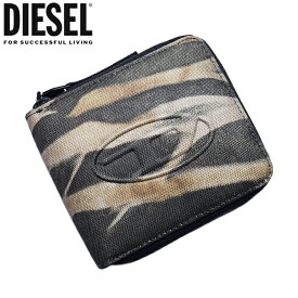 DIESEL ディーゼル ラウンドファスナー二つ折り財布 グリーン系マルチカラー ZIPPY HIRESH XS X09005 P4633 T2285 ディーゼル 財布 diesel 財布 メンズ レディース