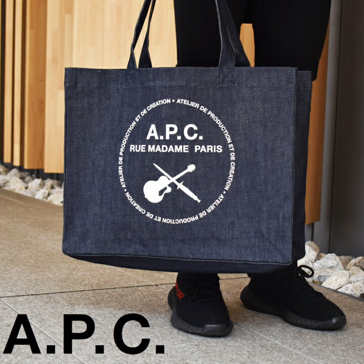 楽天市場】APC アーペーセー トートバッグ デニムトート デニムブルー 