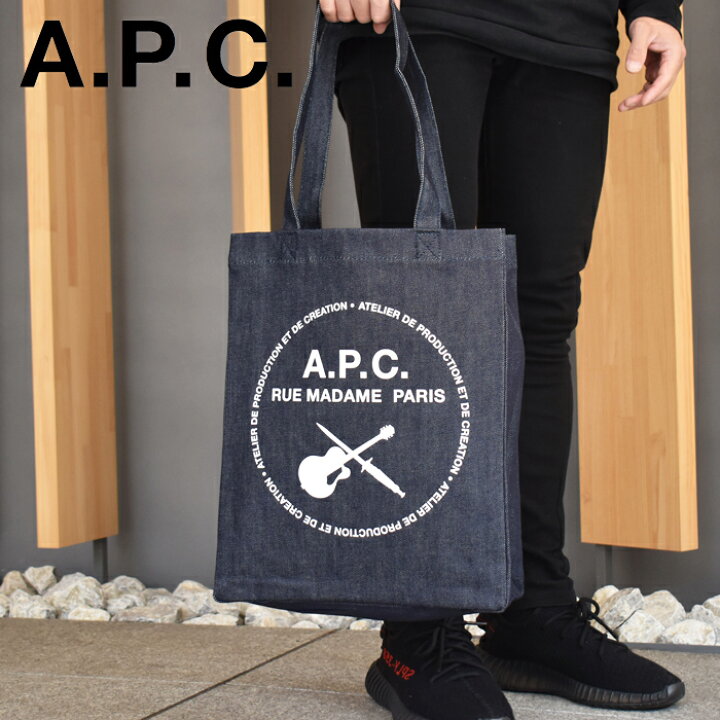 楽天市場】APC アーペーセー トートバッグ デニムトート デニムブルー 