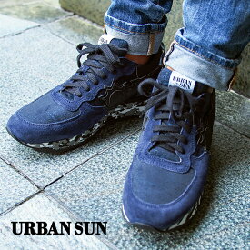 URBAN SUN アーバンサン メンズ スニーカー ANDRE アンドレ ネイビー×ブラック アーバンサン スニーカー