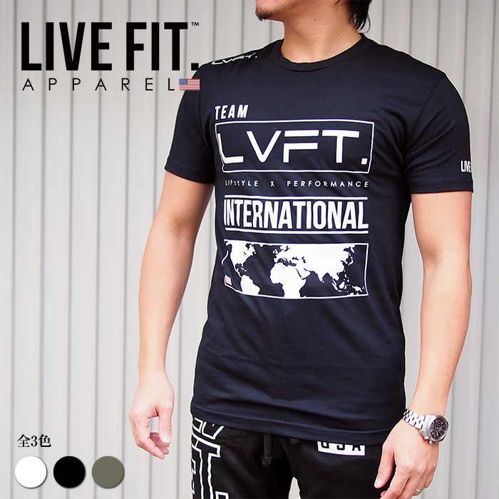 楽天市場】LIVE FIT リブフィット メンズTシャツ International Tee 半袖 全3色 筋トレ ジム ウエア スポーツウェア  トレーニングウェア フィットネスウエア リブフィット メンズ : MEN'S JACK