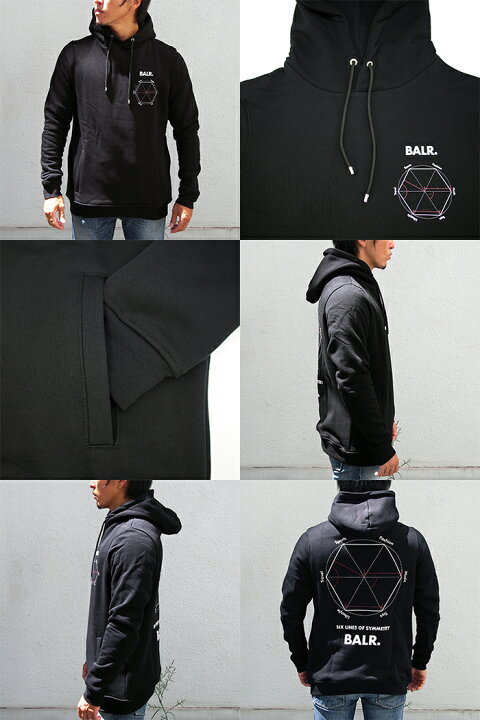 楽天市場 Balr ボーラー スウェット プルオーバー パーカー Jet Black ブラック Olaf Straight Symmetry Hoodie B1261 1012 Balr パーカー レギュラーフィット バックプリント Men S Jack