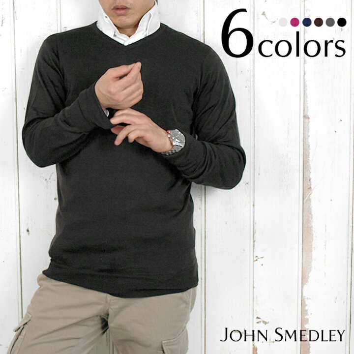 楽天市場】JOHN SMEDLEY ジョンスメドレー BOWER メンズVネックニット  