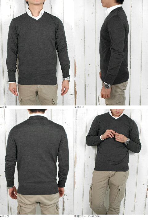 楽天市場】JOHN SMEDLEY ジョンスメドレー BOWER メンズVネックニット 