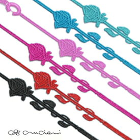 【メール便可】 CRUCIANI クルチアーニ 刺繍ブレスレット ROSE FLOWER ローズモデル 全6色