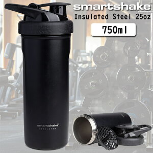 SmartShake Insulated Steel X}[gVFCN CVCg XeB[ _uXeXVFCJ[ 750ml ubN y ₷ 􂢂₷ W veCVFCJ[ g[jO ؃g 