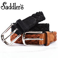 Saddler's サドラーズ スエード メッシュ ベルト 幅2.5cm 全2色 サドラーズ ベルト 本革 牛革レザー シン…