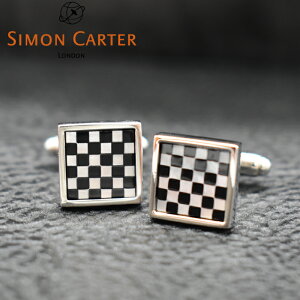 SIMON CARTER TCJ[^[ JtX JtNX JtX{^ SMALL SQUARE CHEQUER ONYX/MOP/ubN/zCg TCJ[^[ JtX JtX{^ Y XNGAJtX  rWlX v