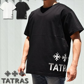 TATRAS タトラス 半袖クルーネックTシャツ 全2色 MONTUNO MTKE22S8026-M ロゴプリント モントゥノ タトラス メンズ オーバーサイズ ブランド tシャツ
