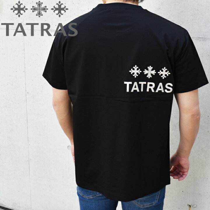 楽天市場】TATRAS タトラス ロゴ刺繍 半袖クルーネックTシャツ 全2色 