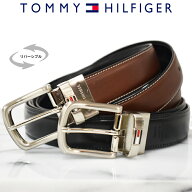 TOMMY HILFIGER トミーヒルフィガー リバーシブルベルト フリーカット ブラック/ブラウン 11TL08X014 ト…