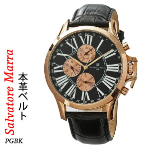 �r���v�����Y �ySalvatore Marra�z�T���o�g�[���}�[���@�E�H�b�`�@���U�[�x���g �A�i���O �J�����_�[ 24���Ԍv �}���`�t�@���N�V���� SM23101-PGBK�@�j���@�M�t�g�@�v���[���g�@�u�����h�@���蕨