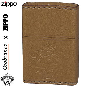 zippo (ジッポーライター)オロビアンコ OROBIANCO 国産牛革巻き、手縫い ZIPPO キャメル送料無料【ネコポス可】