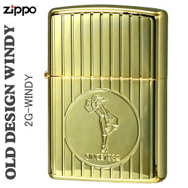zippo(ジッポーライター)OLD DESSIGN オールドデザイン ウィンディ ガール 金メッキ シンプル　オイルライター かわいい　おしゃれ　女性　プレゼント 　2G-WINDY 【ネコポス可】