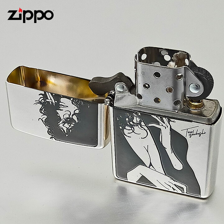 楽天市場 Zippo ジッポーライター ファッションイラストレーター石橋智香 シルバー ブラックツートンメッキ Emma 送料無料 ネコポス対応 ジャッカル