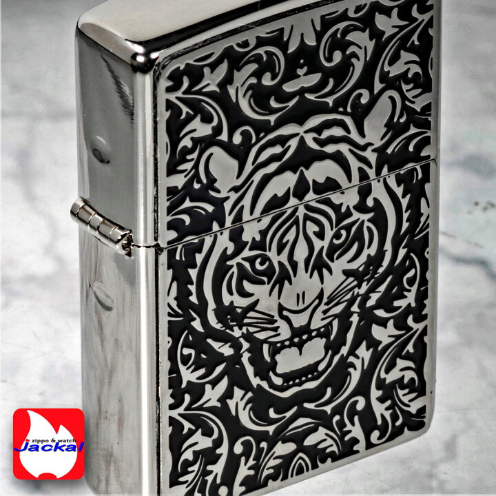楽天市場】zippo(ジッポーライター)ブラックメタル 虎 タイガー 寅 