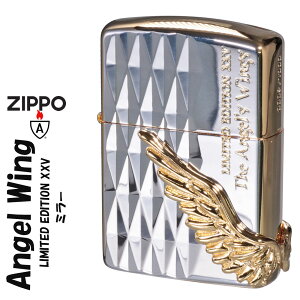 zippo アーマー (ジッポーライター) Armor 1000個限定 エンジェルウィング 2024-2025年モデル SGミラー V刃彫刻 エッチング金差し メタル シリアルナンバー PAW-2025BN シルバー ゴールド 豪華 天使 羽