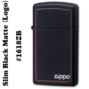 zippo �W�b�|�[���C�^�[ 1618 BLACK MATTE SLIM�i�u���b�N�}�b�g�X�����j ZIPPO���S���C������ #1618ZB ���������y�l�R�|�X�z