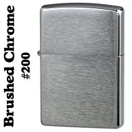 zippo ジッポーライター 無地 ブラッシュクローム200番 ベーシック スタンダード【ネコポス可】