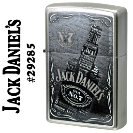 zippo(ジッポーライター)Jack Daniel's ジャックダニエル Old No.7 29285 サテンクローム【ネコポス対応】送料無料
