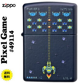 zippo ライター (ジッポーライター) Pixel Gme ピクセルゲーム #49114 ネイビーマット 送料無料 【クロネコゆうパケット可】