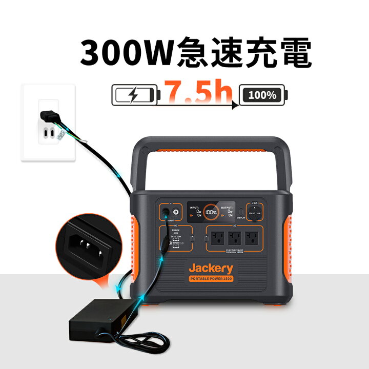 楽天市場】【PSE認証済み】Jackery ACアダプター 300W（Jackery  