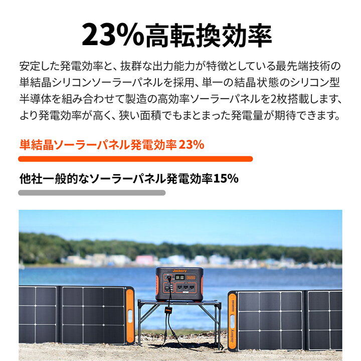 楽天市場】【クーポン利用で24,360円 4/4 20時から】Jackeryソーラー 