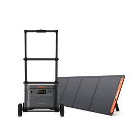 【クーポン利用で256,080円 8/4 20:00から】Jackery Solar Generator 3000 New 3072Wh 200W 専用キャリーカート 3点セット リン酸鉄長寿命 バッテリー コンパクト 急速充電 防災 家庭用 アウトドア用 アプリ 太陽光発電 ジャクリ ソーターパネルセット ポータブル電源