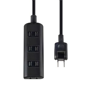 �G���p (ELPA) ���t�^�b�v���� �d���^�b�v �����R�[�h 125V 3m 4�� �u���b�N WBT-N4030B(BK)