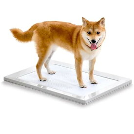 アイリスオーヤマ 犬 トイレ しつけ おしゃれ スクエアドッグトレー 挟むだけ マグネット ワイド ホワイト 水洗い可