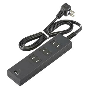 �I�[���d�@ �d���^�b�v 3�� ���K�[�h PD�Ή�Type-C/Type-A�|�[�g�t�� 1m �u���b�N HS-TKU31PD23-K 00-10