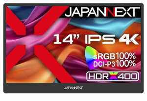 JAPANNEXT 14�C���` ���o�C�����j�^�[ IPS �p�l�� 4K UHD 3840x2160�𑜓x �X�}�[�g�P�[�X�t�� (Type C/P