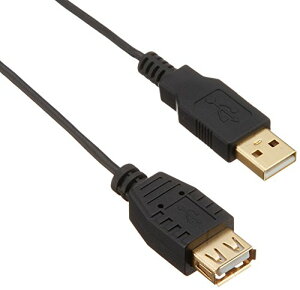 �o�b�t�@���[ BUFFALO USB2.0�����P�[�u�� (A to A) �X�����^�C�v �u���b�N 2m BSUAASM220BK