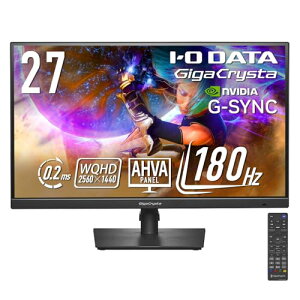 �A�C�E�I�[�E�f�[�^ IODATA �Q�[�~���O���j�^�[ 27�C���` GigaCrysta WQHD 180Hz AHVA�p�l�� �u���b�N(HDMI