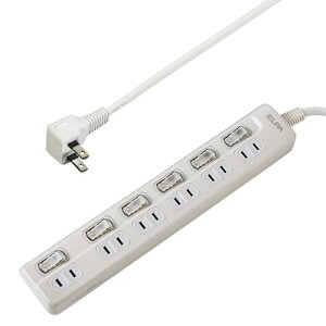 �G���p(ELPA) �X�C�b�`�t�^�b�v �R���Z���g �����R�[�h LED �㍷�� 6�� 3m WLS-LU63EB(W)