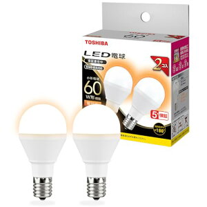 TOSHIBA(����) LED�d�� E17 A�` 60W���� �L�z�� �d���F 2P �����Ή� LDA6L-G-E17S60V2RP