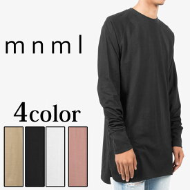 mnml ミニマル SPLIT BACK RAGLAN L/S TEE Tシャツ ロンT 長袖 オーバーサイズ メンズ 大きいサイズ XL ピンク サンド