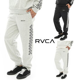 RVCA ルーカ CHECKER SWEAT PANTS スウェットパンツ ロングパンツ メンズ 冬 おしゃれ 防風 撥水 ブランド ホワイト グレー ブラック S M L XL
