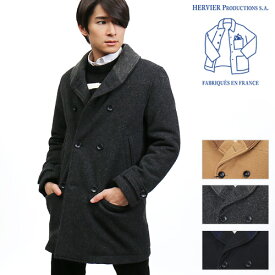 [期間SALE] Hervier Productions S.A./エルヴィエ・プロダクションズ マッキーノコート HV-16AW M3[メンズ コート ジャケット ウール 防寒 おしゃれ かっこいい 紳士 秋服 秋物 秋 冬服 冬物 冬 大人 彼氏 プレゼント]◆50%～59%