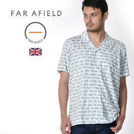 [期間SALE] FAR AFIELD/ファー アフィールド スタチオ　コットンシャツ カメラ STACHIO S/S COTTON SHIRTS Camera AFS257 [メンズ 半袖 英マンチェスター 綿 コットン 100％ カメラ 開襟シャツ 総柄 リゾート リラックス おしゃれ かっこいい 紳士 夏物 夏 大人]