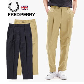 [期間SALE] FRED PERRY/フレッドペリー スマートトラウザー SMART TROUSERS F4581[メンズ テーパード トレンド ゆったり リラックス ビジネス ローレルリース 月桂樹 おしゃれ 紳士 リモートワーク おしゃれ かっこいい 春服 春物 春 夏 大人 彼氏 プレゼント]