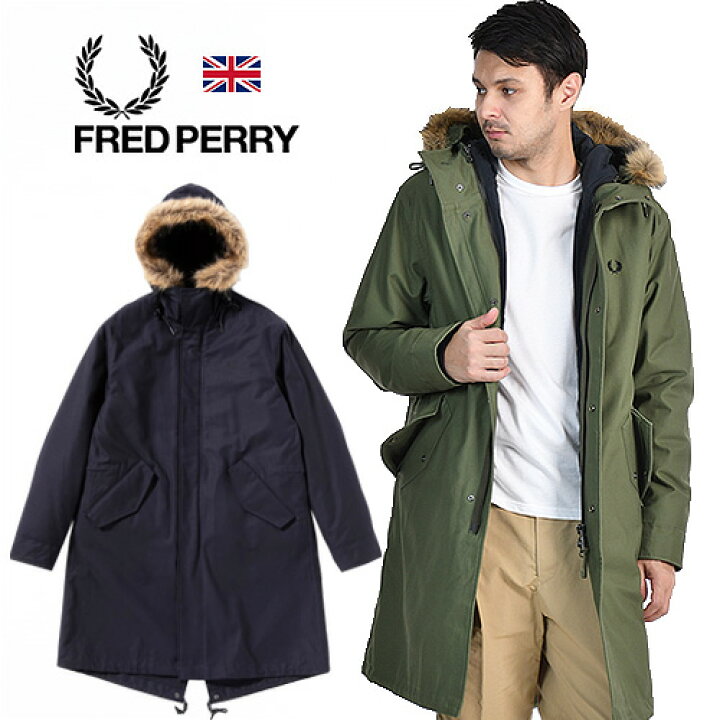 楽天市場】[期間SALE] FRED PERRY/フレッドペリー ZIP-IN LINER PARKA 