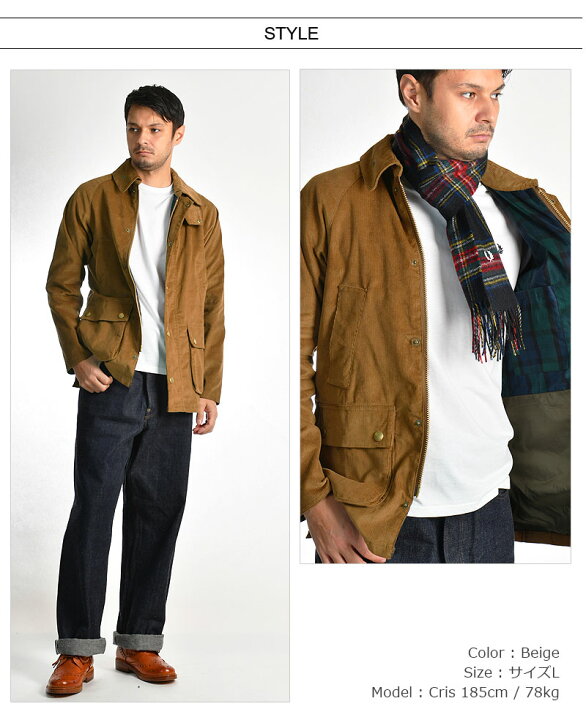 楽天市場】Barbour/バブアー コーデュロイ ビデイルSL ジャケット CORD 